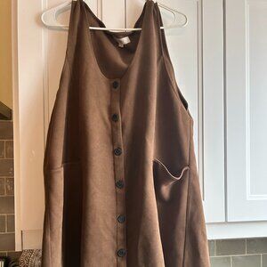 LOFT suede mini dress jumper XL